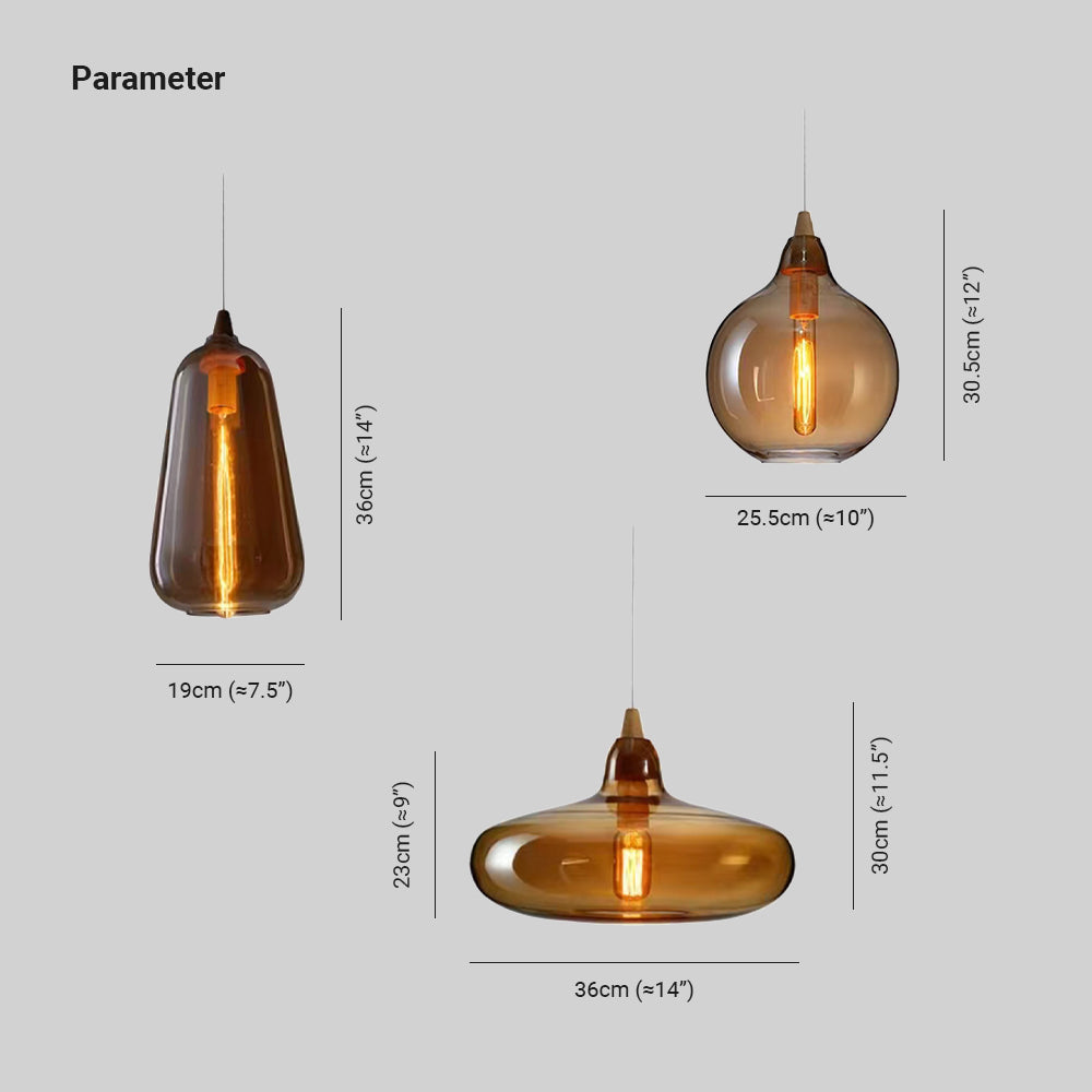 Hailie Diseño Vidrio/Metal Lámpara Colgante