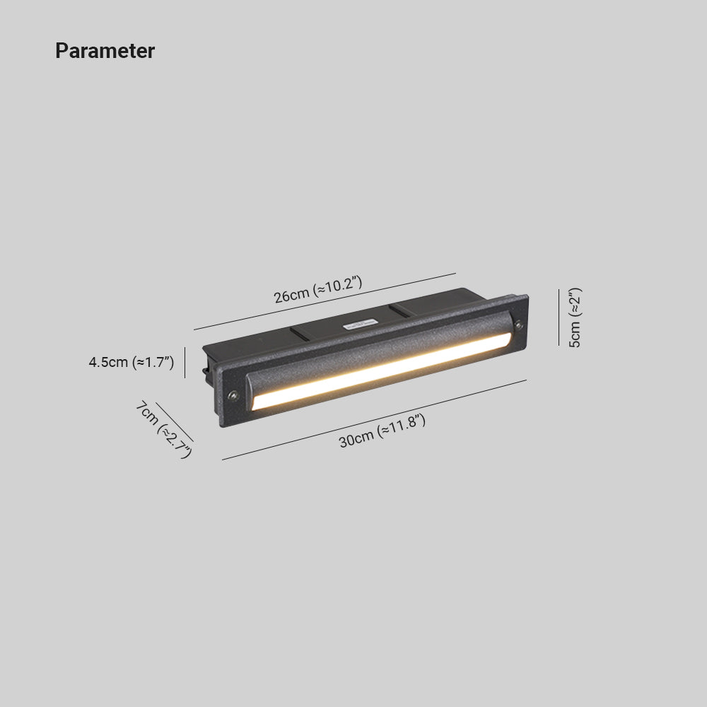 Orr Moderno Rectangular Metal Acrílico Aplique Exterior