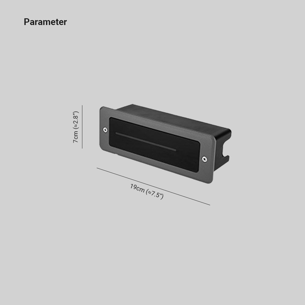 Orr Minimalista Rectangular Metal Aplique Exterior Patio