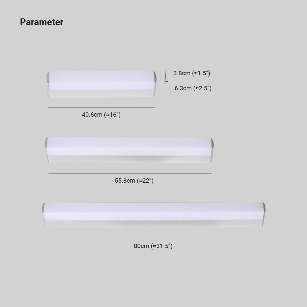 Leigh Minimalista Lineal Metal/Acrílico LED Aplique de Pared Blanco