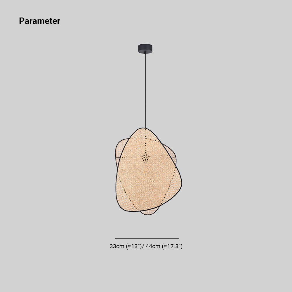 Ritta Lámpara Colgante, Rota & Tejido de Sauce, Dia 33/44cm