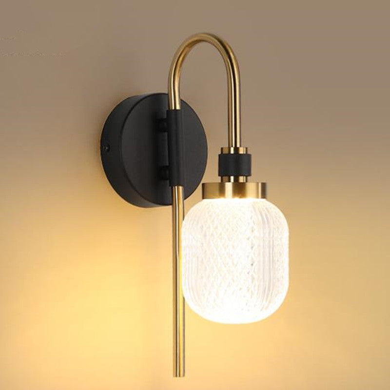 Blair Vintage Metal/Acrílico LED Aplique de Pared Negro