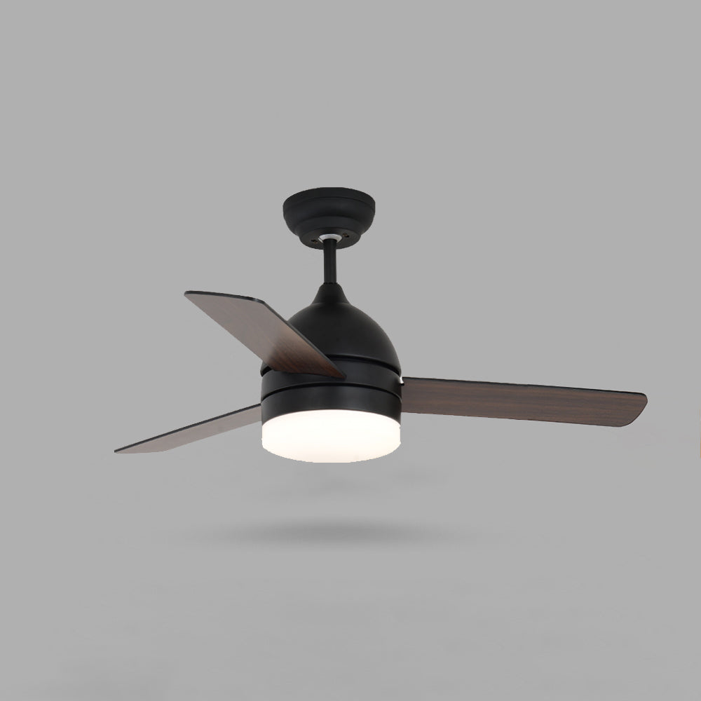 Haydn Ventilador con Luz, 3 Palas, Metal, Negro & Blanco , Motor dc, ∅107CM