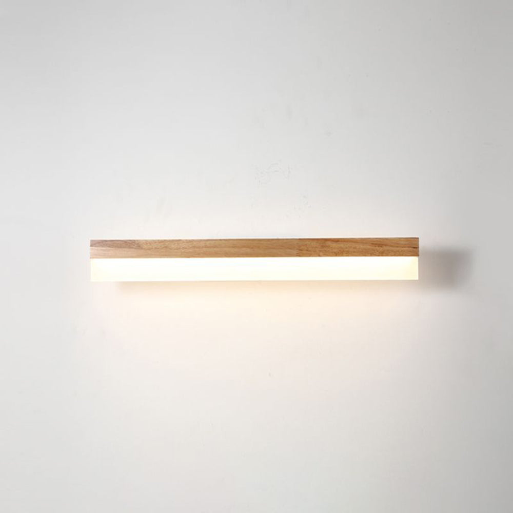 Ozawa Rustica Minimalista Lineal Madera/Acrílico Aplique de Pared Madera